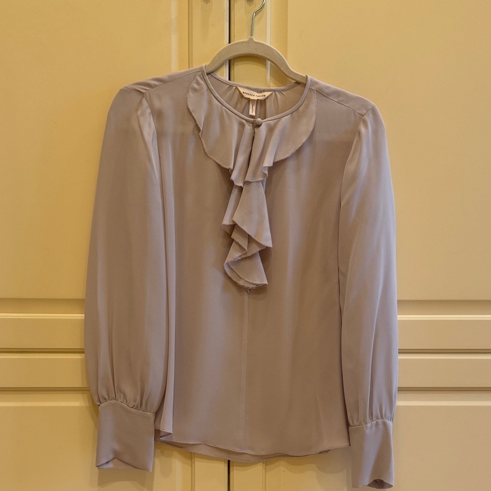 Elegant Ruffled Blouse - Lavender